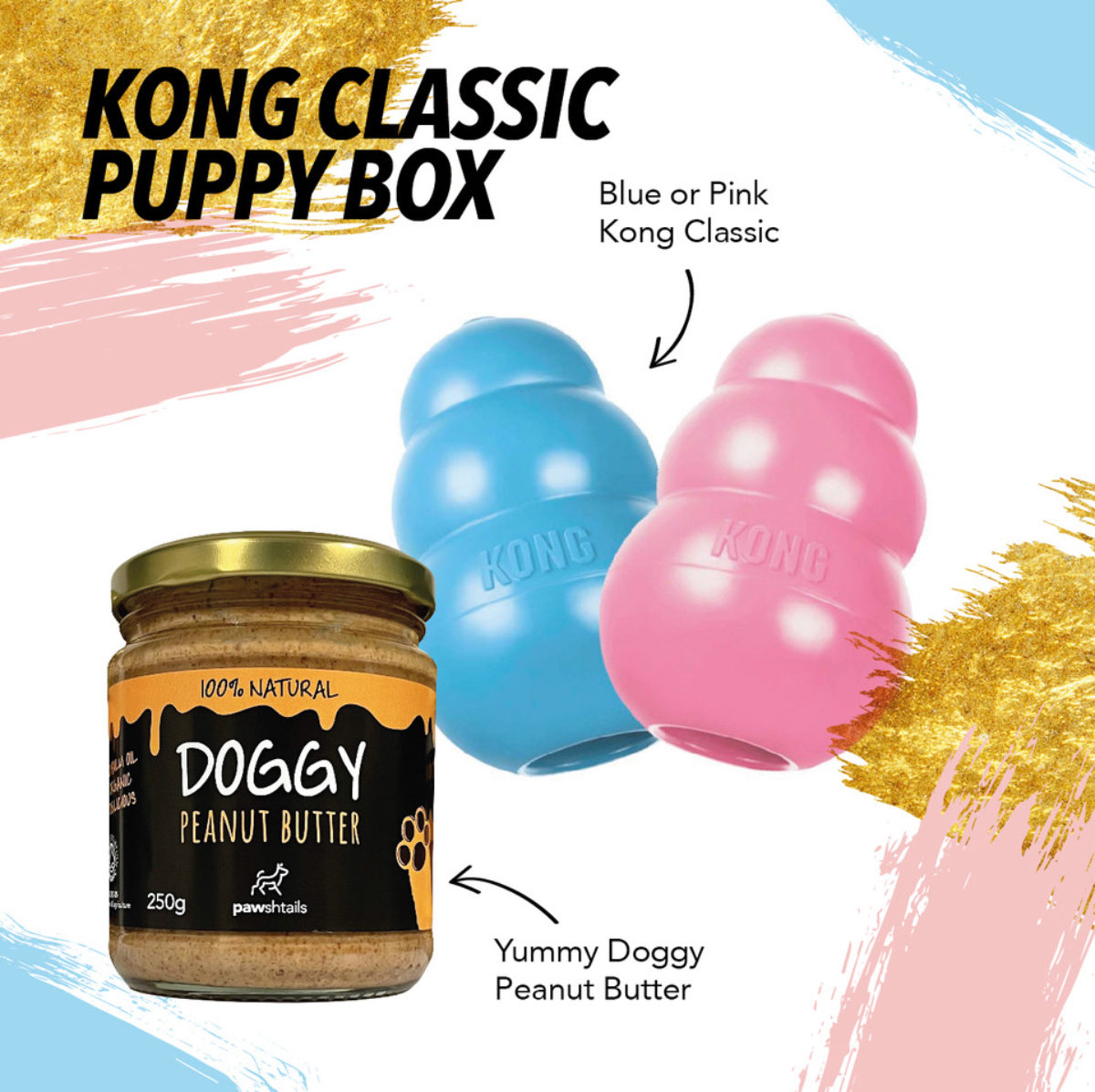 peanut butter in kong for puppy