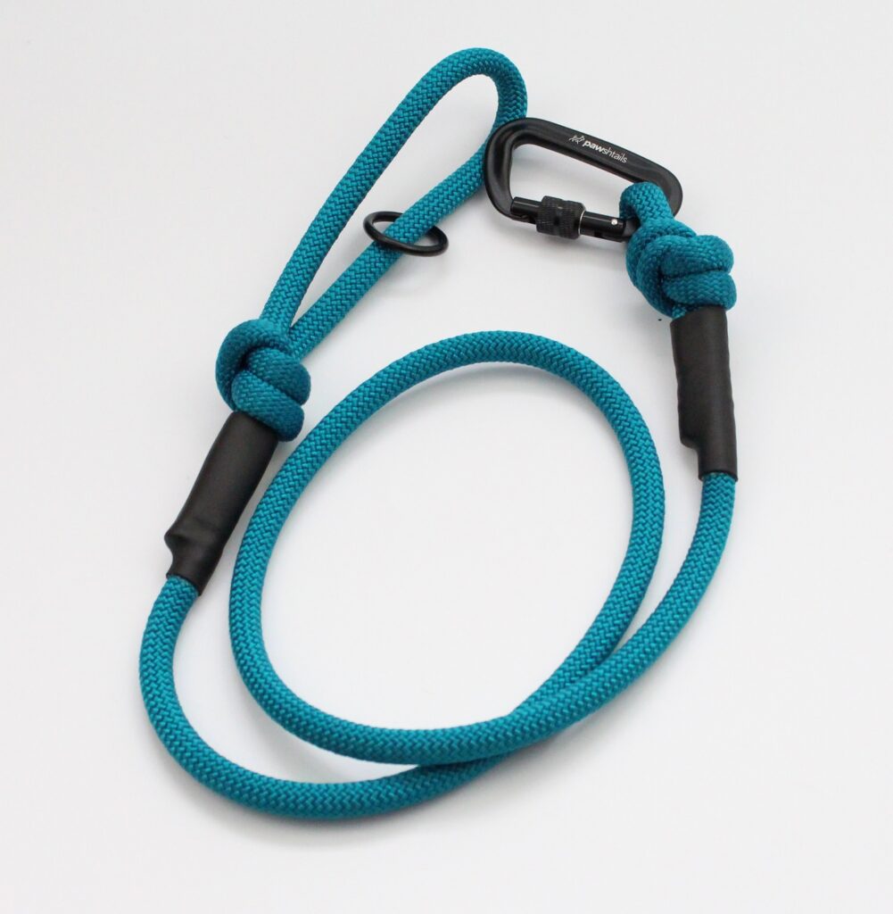 Teal Climbing Rope Lead - Beautiful and Functional- Pawshtails