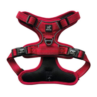Crimson Red Adjustable Anti Pull Dog Harness
